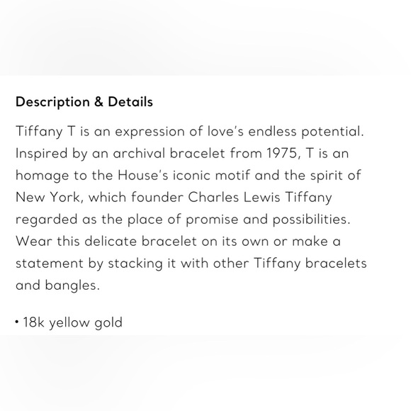 Tiffany T Smile Bracelet in Yellow Gold - Picture 7 of 13